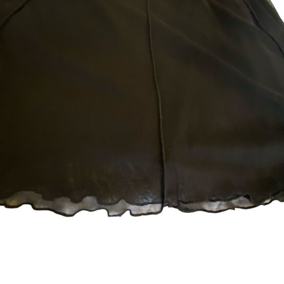 Laureate Lined Black Skirt Size Small Ruffled Hem Elastic Waist NWOT - Picture 2 of 6